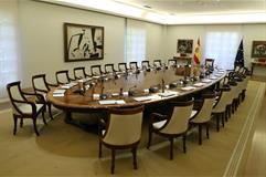 Sala donde se celebra el Consejo de Ministros